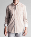 The Go Big Stripe Shirt- espresso