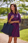 Susanna Dress Jude Cloth - Diamond Lattice Navy