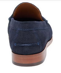 Baldwin Navy English Suede Loafers