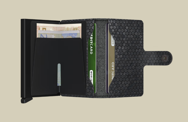 Miniwallet - Hexagon Black