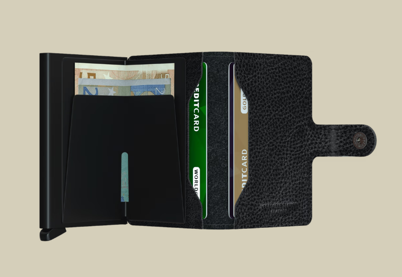 Miniwallet - Vegetable Tanned Black