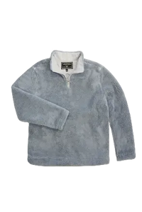 Ultra Soft Sherpa 1/4 Zip Pullover - Denim True Grit