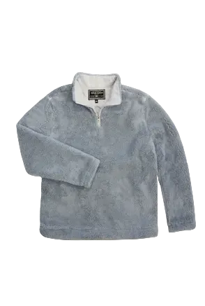 Ultra Soft Sherpa 1/4 Zip Pullover - Denim True Grit