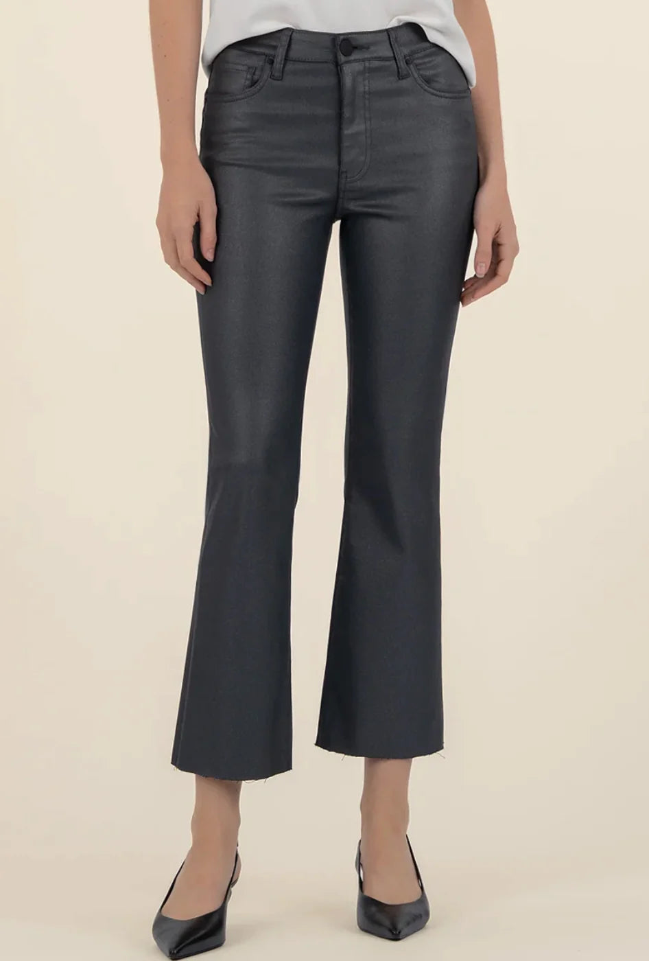 Kelsey High Rise Flare Denim - Silver Bell