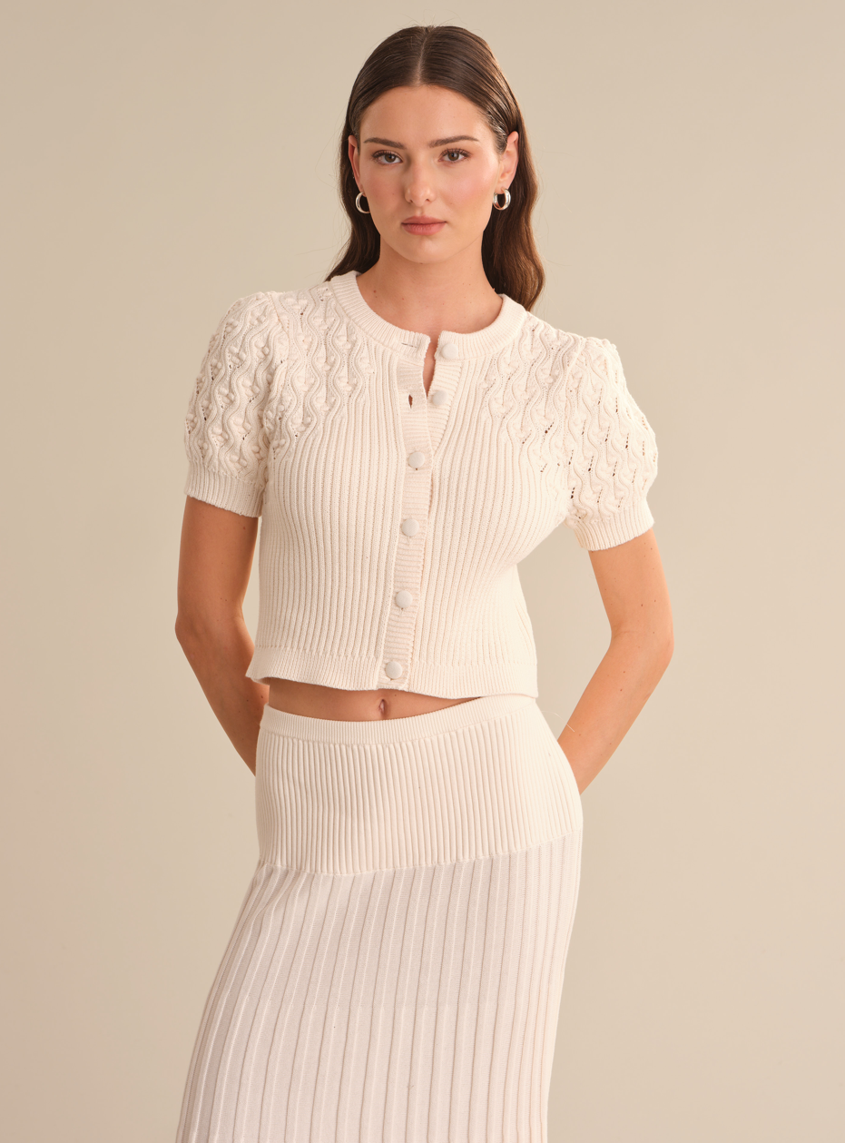 Cici Bobble Knit Cardigan