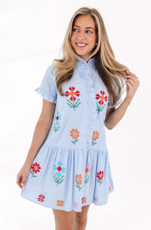 The Hunter Ruffle Button Up Dress
