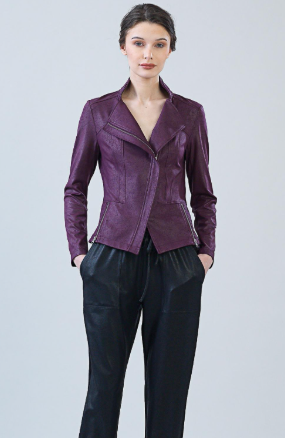 Liquid Leather™ Signature Jacket – Plum
