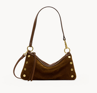 Kyle Purse - Cinnamon Suede/Antique Gold