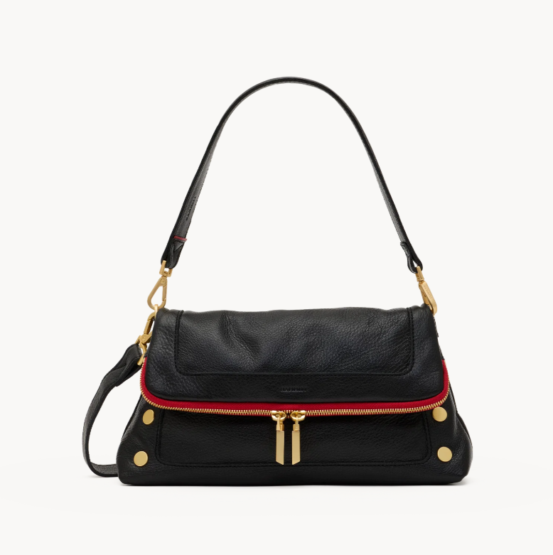 Beverly Med - Black/Brushed Gold Red Zip