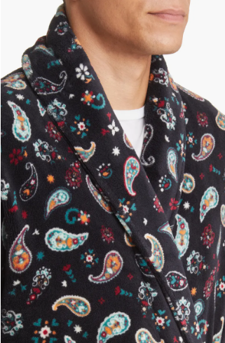 Peabody Paisley Plush Fleece Robe Peabody Apparel