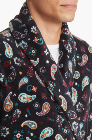 Peabody Paisley Plush Fleece Robe