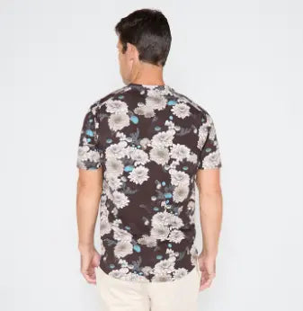 Maze Serious Floral V-Neck - Black Lords of Harlech
