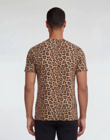 Victor Leopard Brown Wool Tee