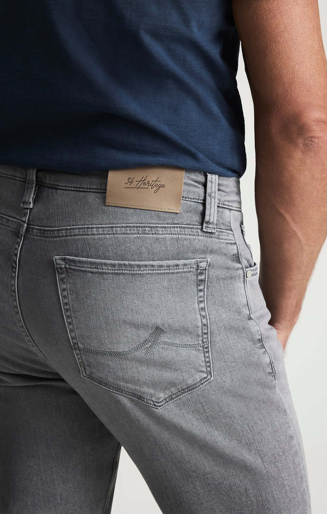 Relaxed Straight Leg Pants - Light Smoke Brushed Urban