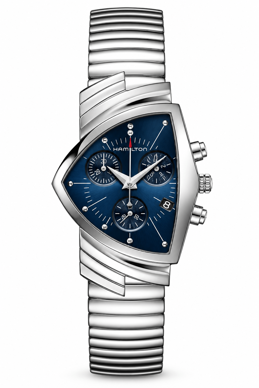 Ventura Chrono Quartz- Silver & Blue