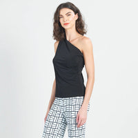 One Shoulder Top - Black