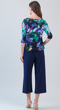 Scoop  Neck Half Sleeve Top - Floral Dream