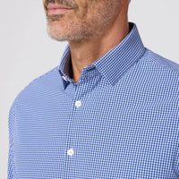 Leeward Dress shirt - Cobalt Ian Gingham Mizzen + Main