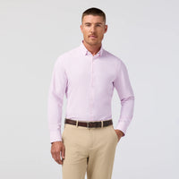 Leeward Dress Shirt - Pink Salt Banker Stripe