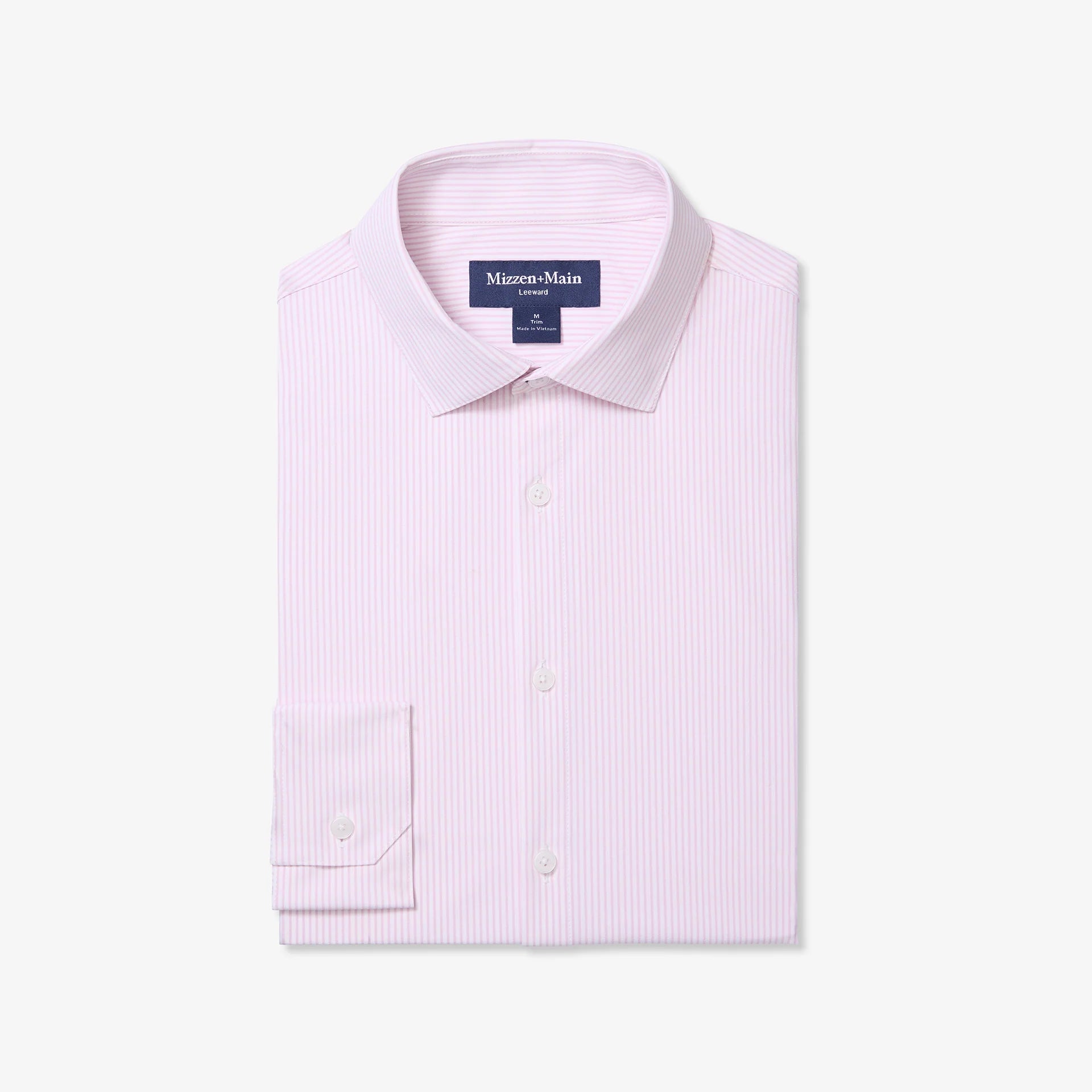 Leeward Dress Shirt - Pink Salt Banker Stripe