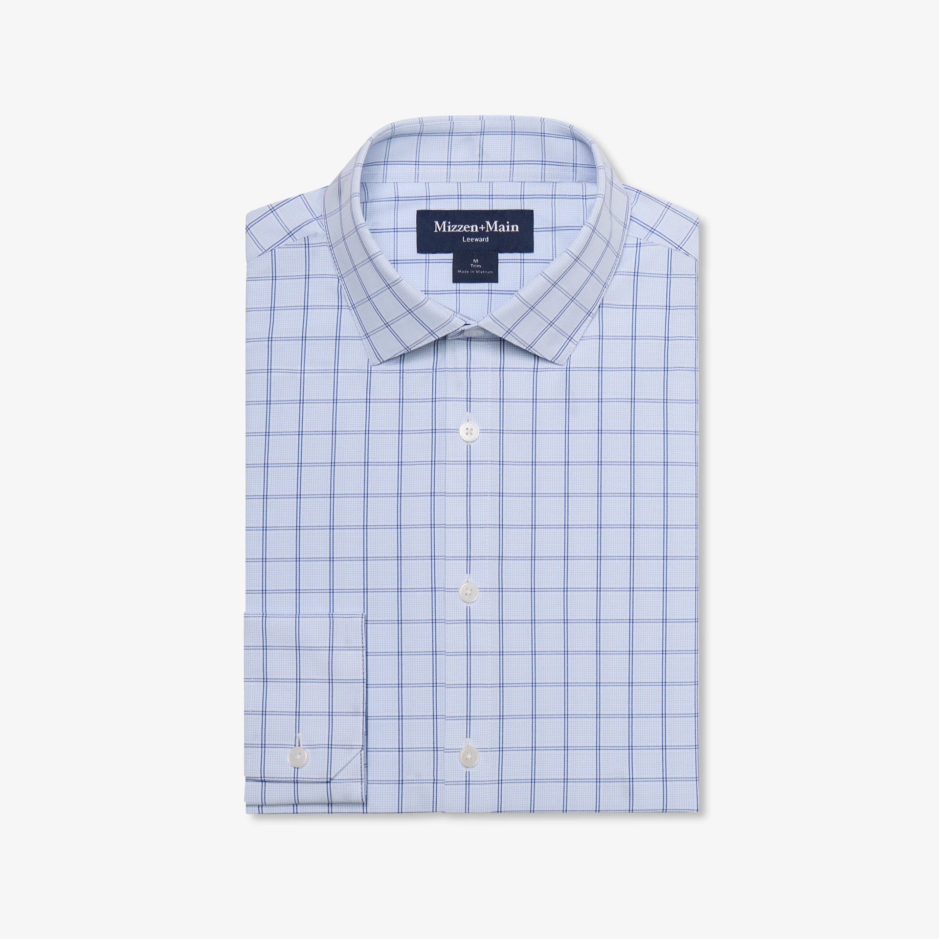 Leeward Dress shirt - Cloud Blue Hampton Plaid