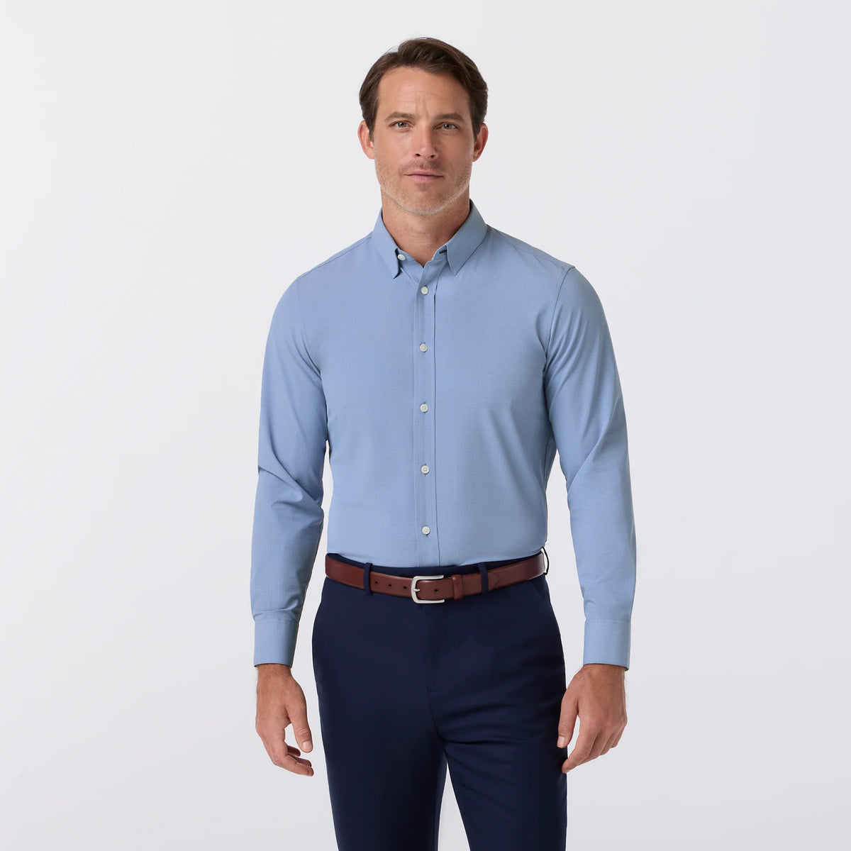 Leeward Dress shirt - Sky Levi Plaid