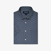 Leeward SS Dress Shirt - Navy Ditsy