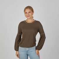 English Popover Top in Espresso Brown