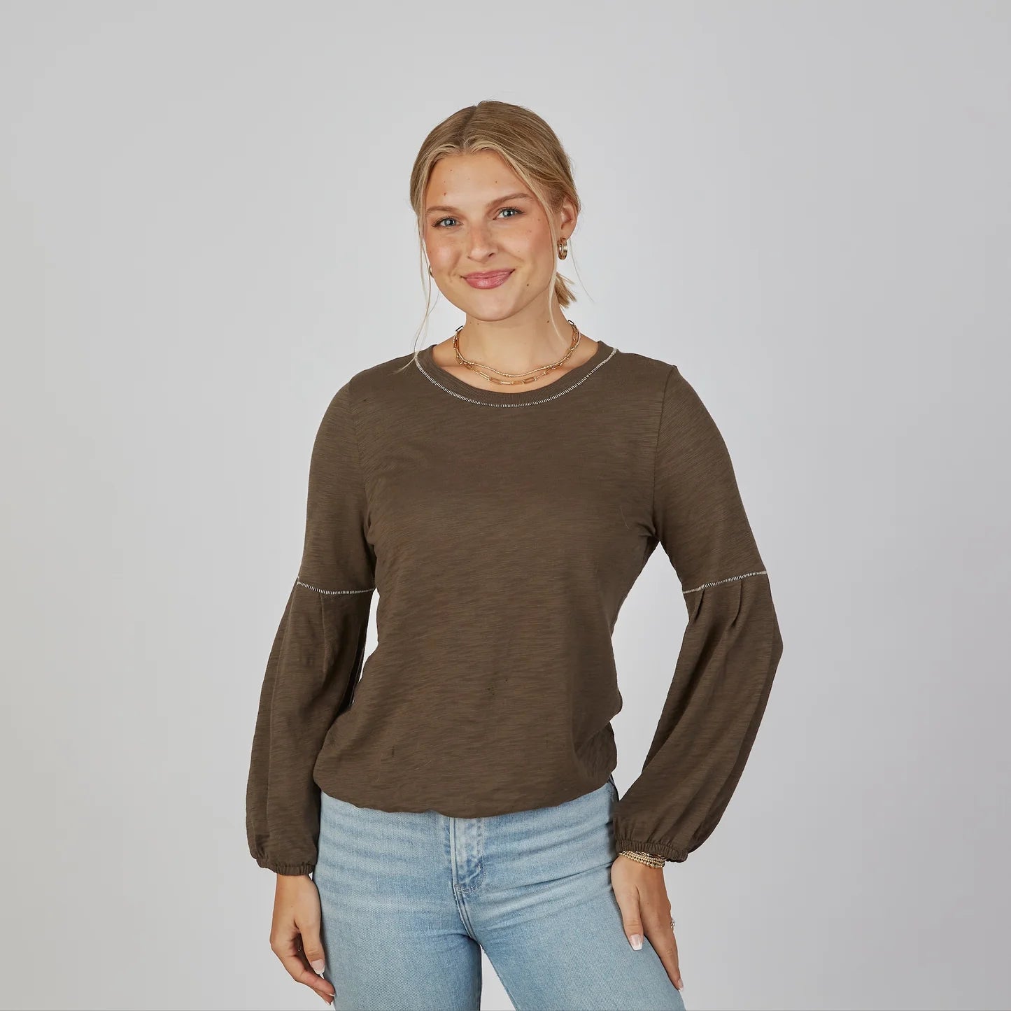 English Popover Top in Espresso Brown