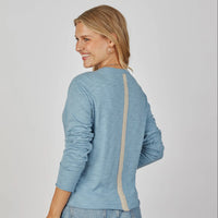 Relaxed Crew Blue w/ Taupe Stripe