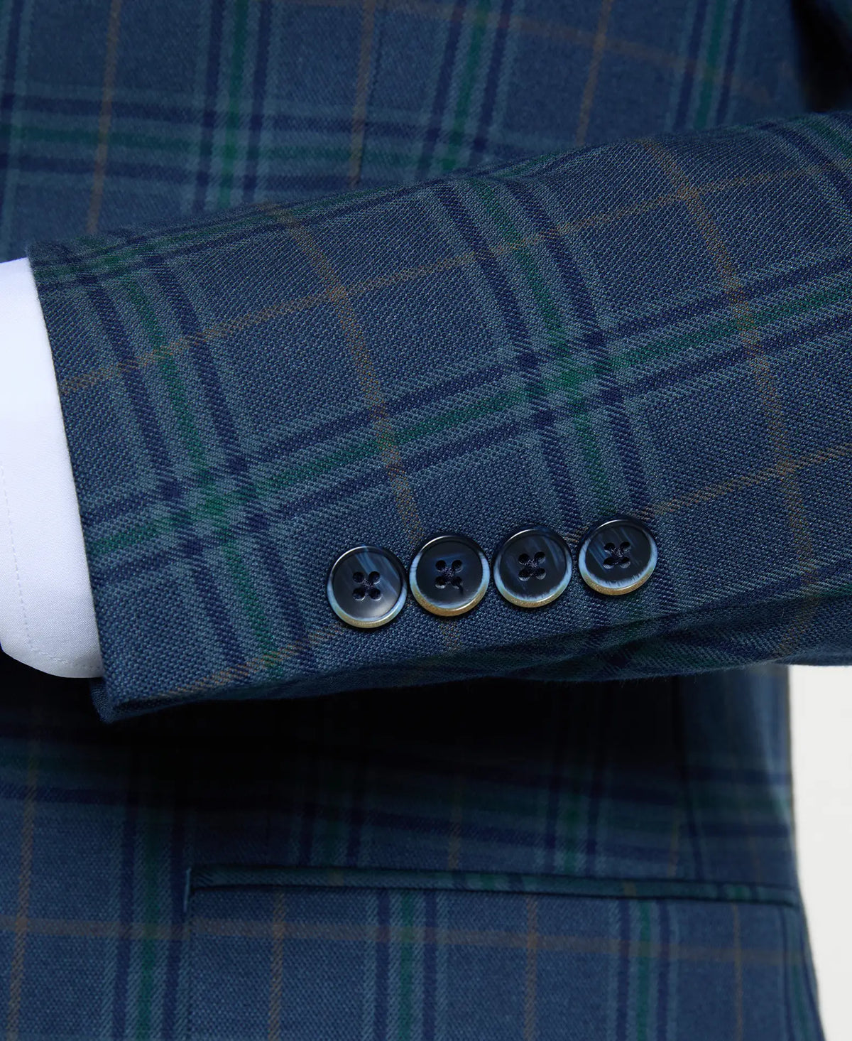 Deep Teal Windowpane Sport Coat