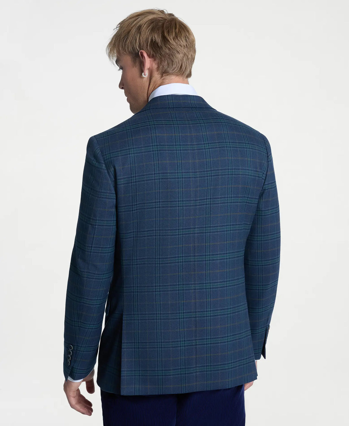 Deep Teal Windowpane Sport Coat