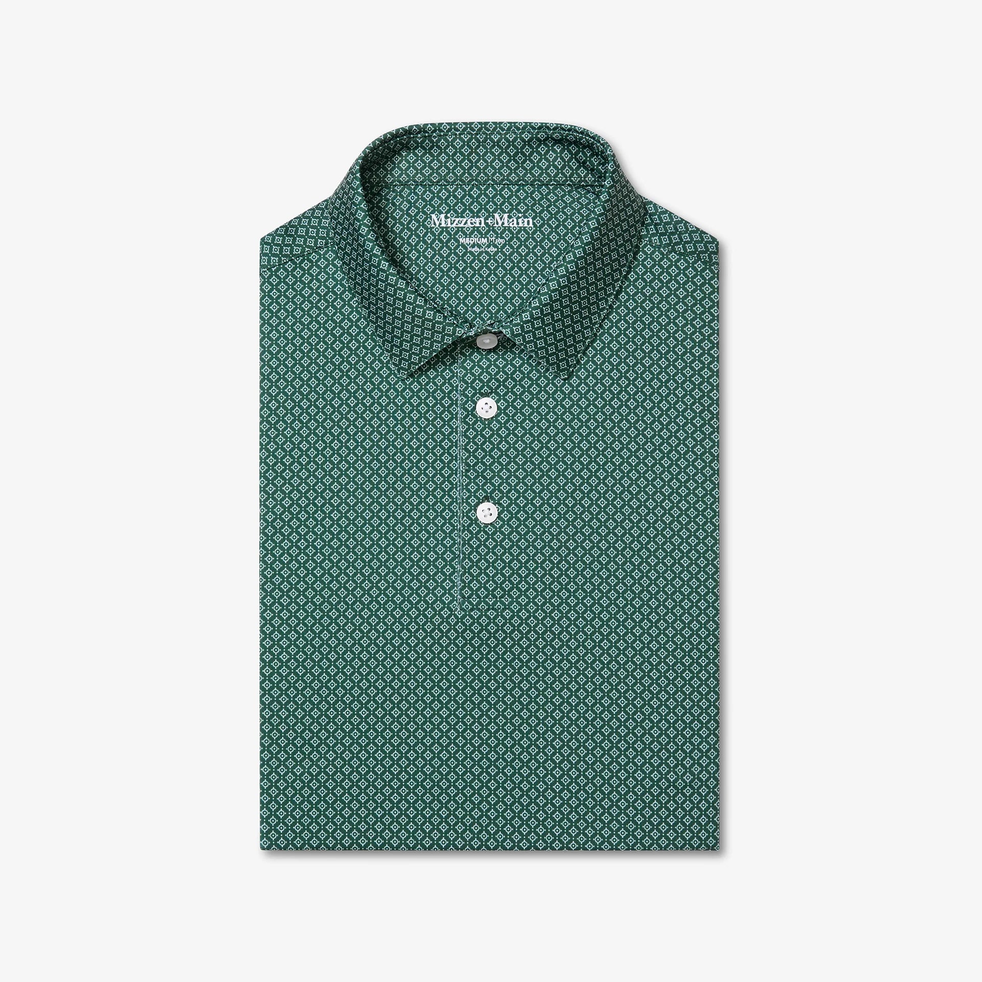 Versa Polo - Green Circle Texture