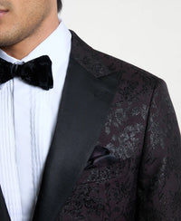 Midnight Floral Brocade Tuxedo Jacket