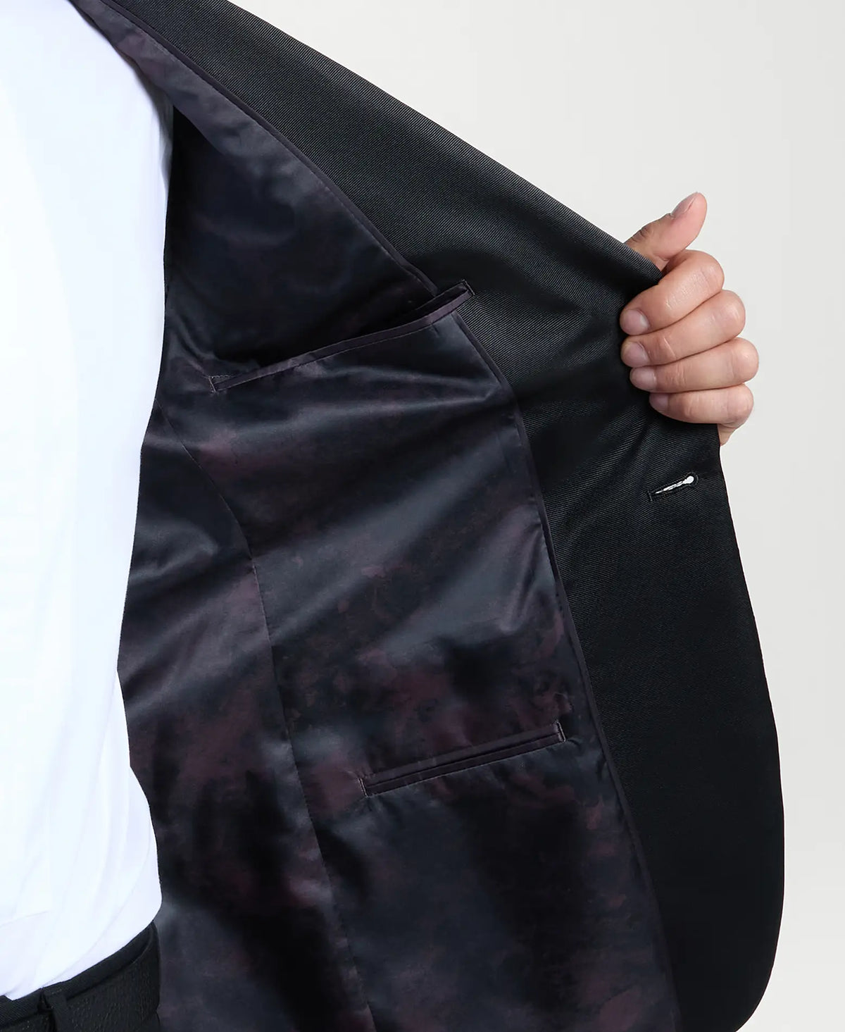 Midnight Floral Brocade Tuxedo Jacket