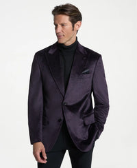 Plum Velvet Tuxedo Jacket