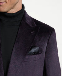 Plum Velvet Tuxedo Jacket