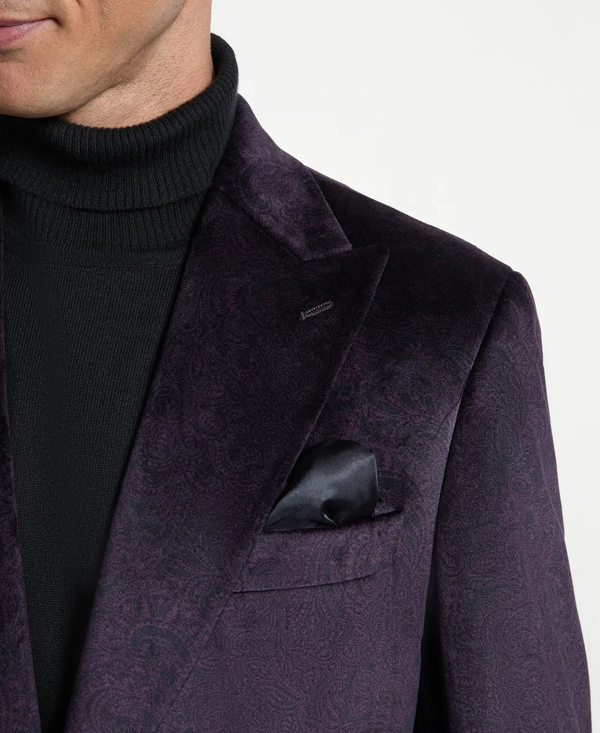 Plum Velvet Tuxedo Jacket