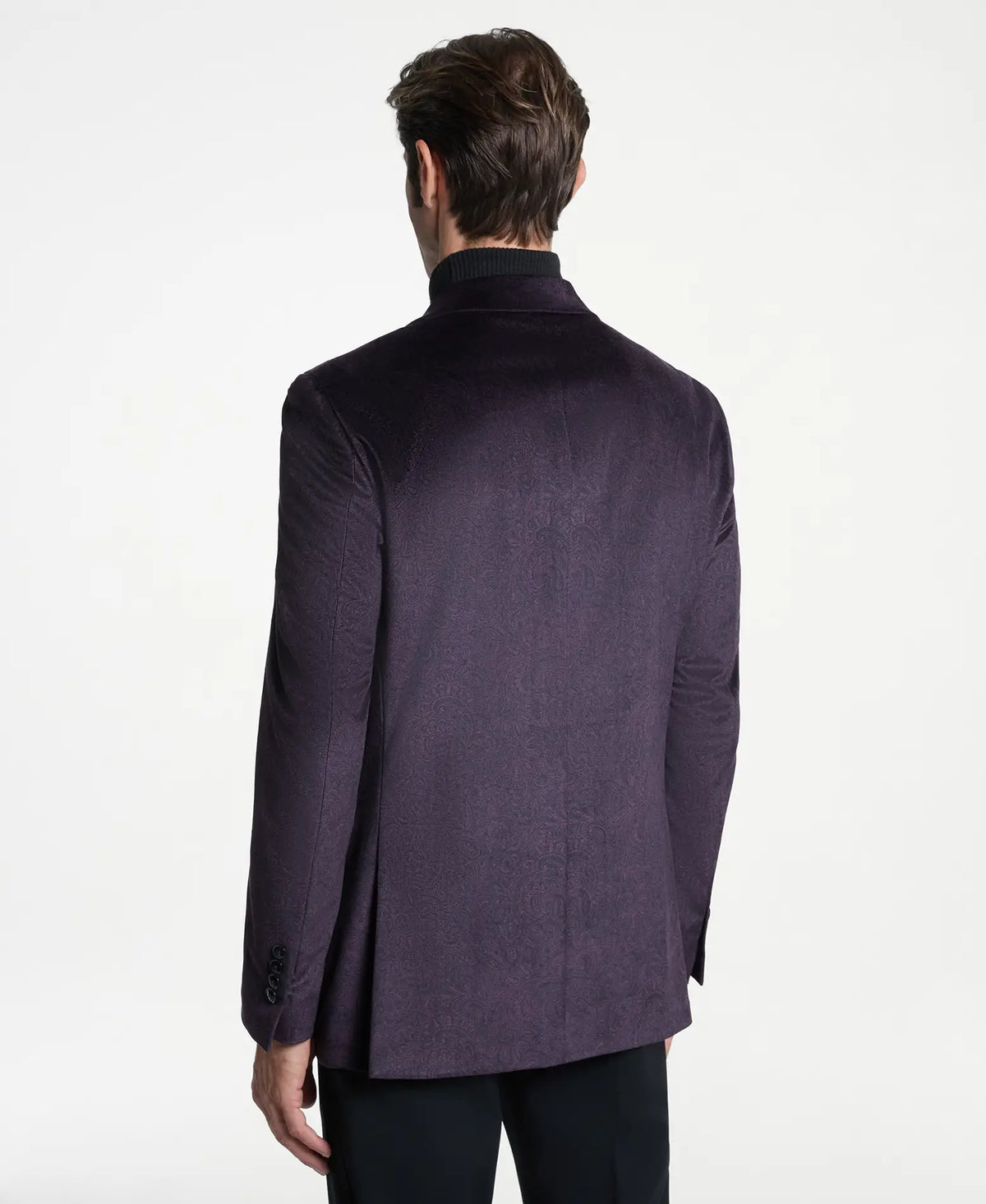 Plum Velvet Tuxedo Jacket