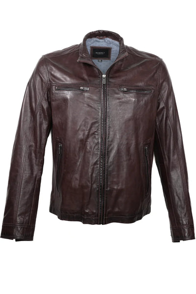 Nash Leather Jacket- Oxblood