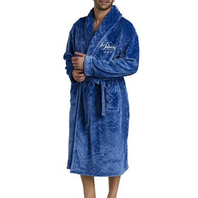 The Peabody Hotel Fleece Robe - Denim Blue
