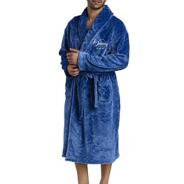 The Peabody Hotel Fleece Robe - Denim Blue - Lansky Bros.