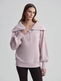 Vine Half-Zip Pullover - Burnished Lilac