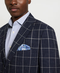 Navy Window Pane Sport Coat