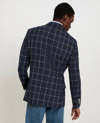 Navy Window Pane Sport Coat
