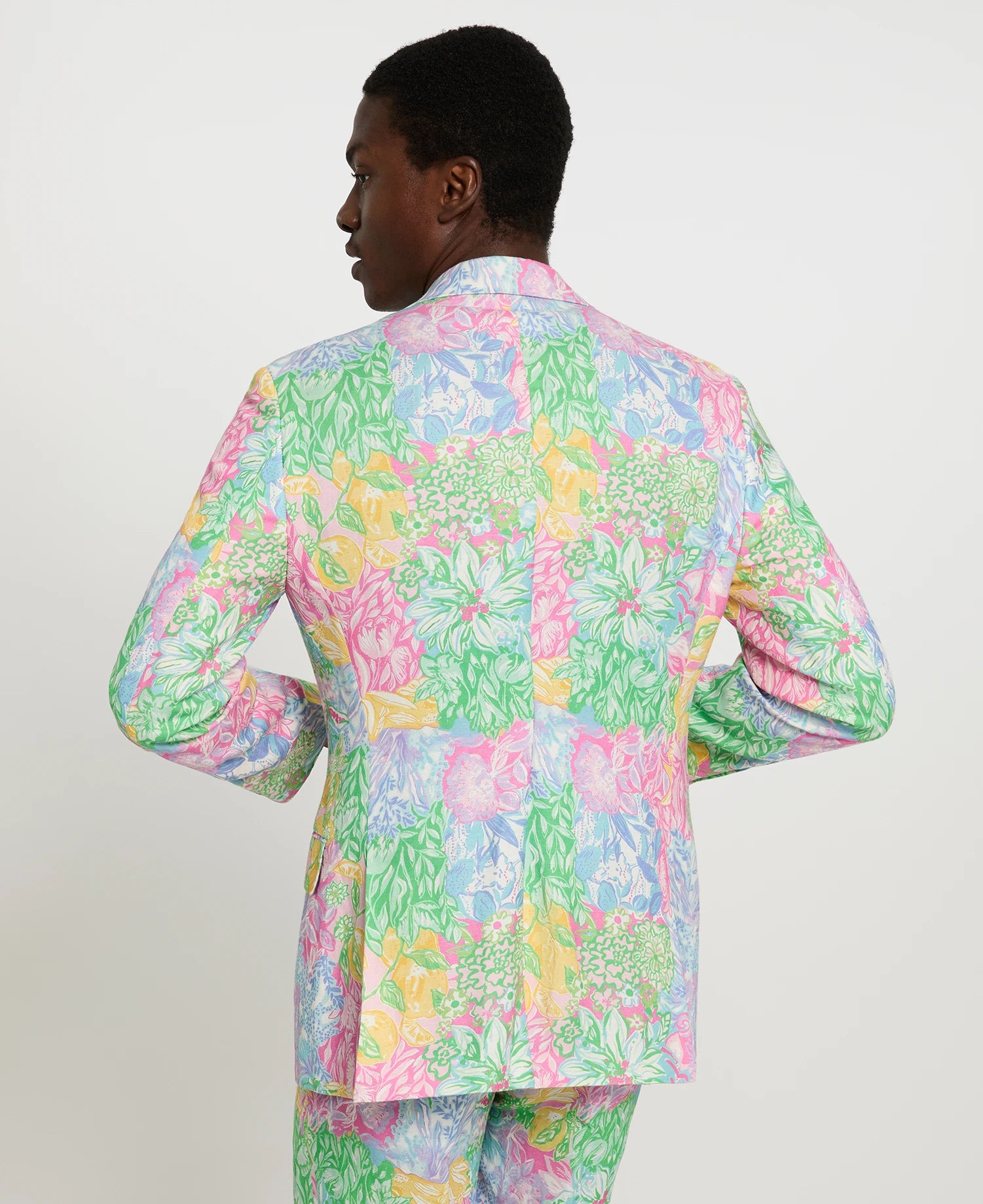 Tropical Floral Linen Sport Coat