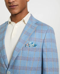 Light Blue Plaid Sport Coat