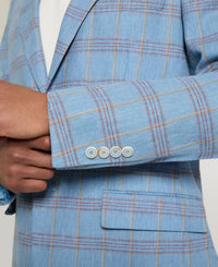 Light Blue Plaid Sport Coat