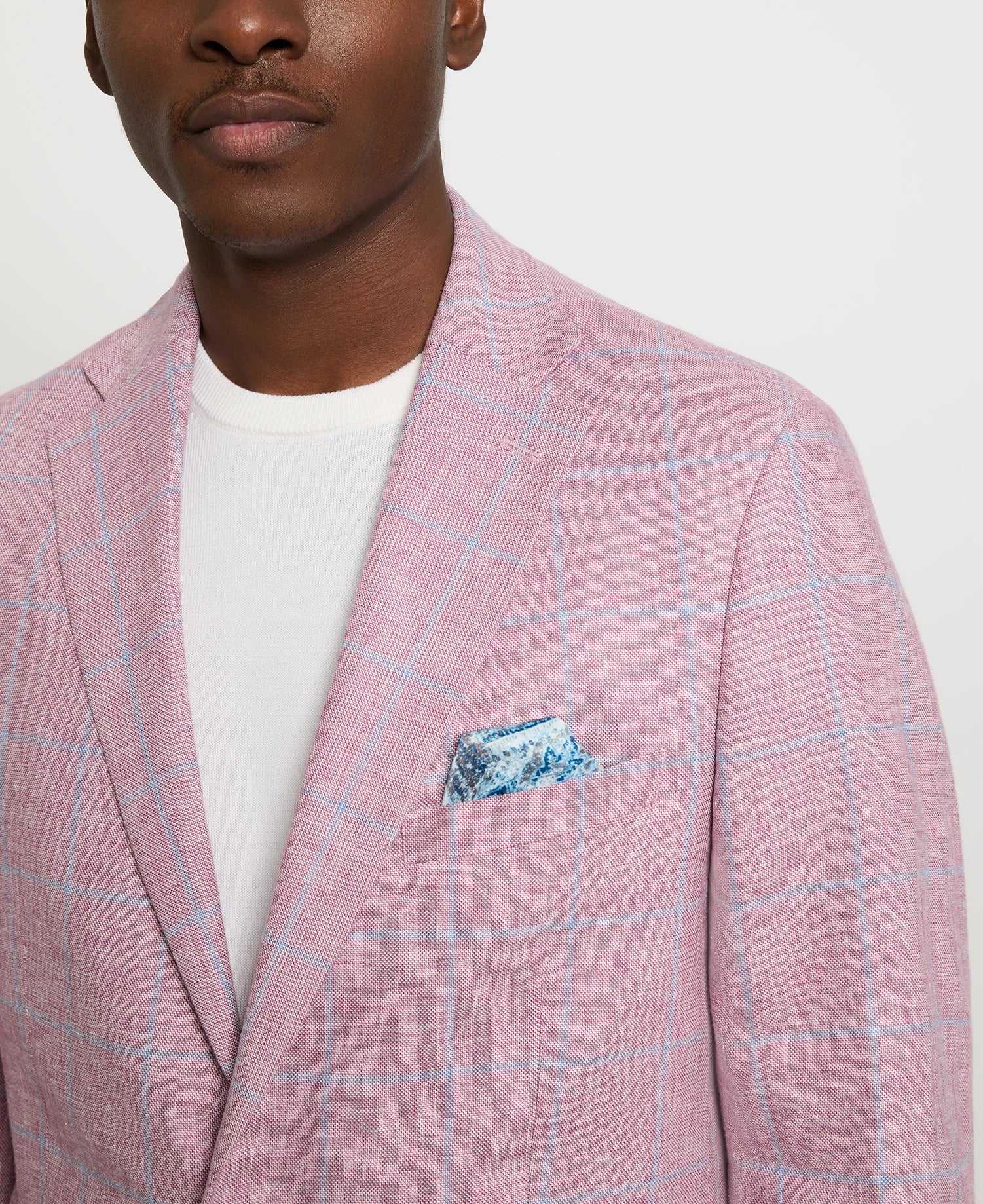 Pink/Blue Window Pane Sport Coat