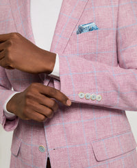 Pink/Blue Window Pane Sport Coat
